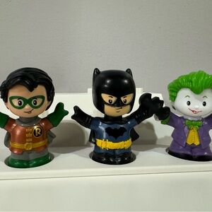 DC Comics Superhero and Villain Figure Set - Black, Green, Purple